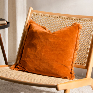 Jaye Feather Cushion - Rust