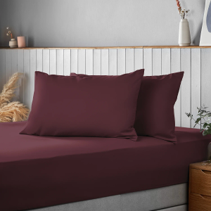 Silentnight Supersoft Pillowcase Pair - Burgundy