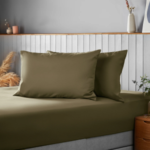 Silentnight Supersoft Pillowcase Pair - Olive