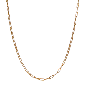 Pre-Owned 9ct Yellow Gold 20" Hollow Paper Link Chain Necklace