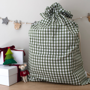 Mabel & Fox - Green Gingham Gift Sack