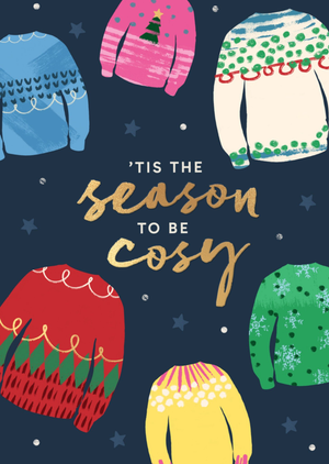 'Tis The Season To Be Cosy Christmas Card
