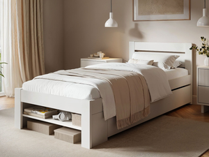 Noomi Pradis Single Storage Bed White (FSC-Certified)