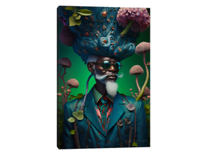 Retro Futurist African Grandpa - Mushrooms V