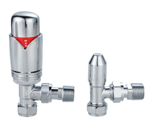 Chrome Refined Angled TRV & Lockshield