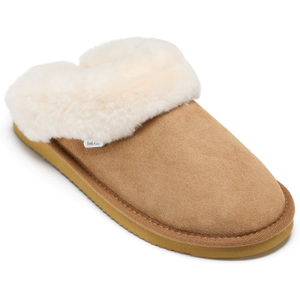 Margot - Double Faced Wool Mule Slippers - Chestnut (6 UK)