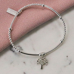 Silver Cute Mini Heart Tree of Life Bracelet