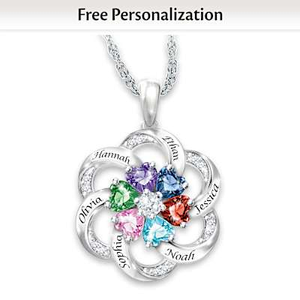 Blooming With Love Personalized Pendant Necklace