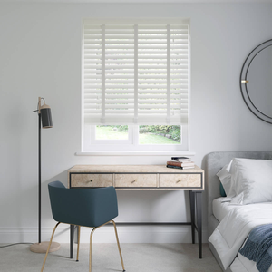 Perfect White Wooden Blinds 50mm With Tapes: 1200mm x 1700mm Recess