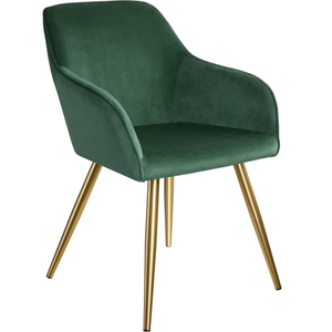 Sedia Marilyn effetto velluto oro