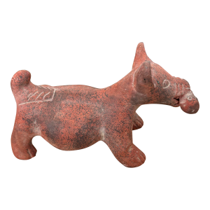 20th Century Mesoamerican Pre-Columbian Style Clay Pottery Dog Sculpture