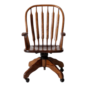 Vintage Oak Swivel Desk Chair