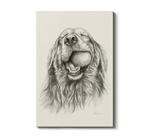 Golden Retriever With Ball