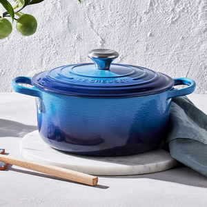 Le Creuset Cast Iron Azure Round 20cm Casserole Dish