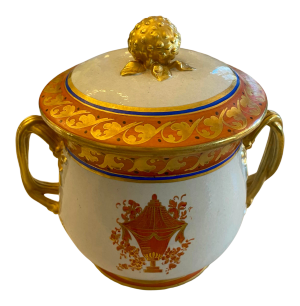 Vintage Mottahedeh Reproduction of Art Nouveau Bowl W/Lid, Made in Italy