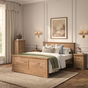 Brennan Natural Solid Oak King-size Bed