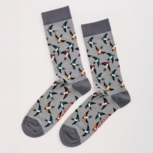 Seasalt Mens Bamboo Arty Socks Kite's Carn Iron Ore Size 8-12