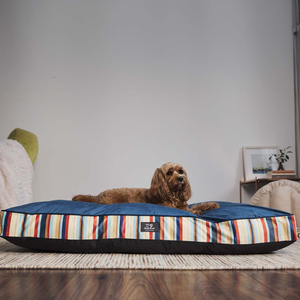 BEDDIES Dog Mattress, Multicolour Stripes - Large