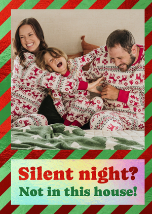 Silent Night Not In This House Photo Upload Christmas Card
