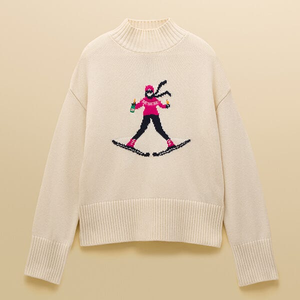 Joules Cream Abigail Intarsia High Neck Jumper Size M