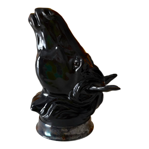 Vintage Royale Stratford England Hand Painted Black Horse Porcelain Stirrup Cup