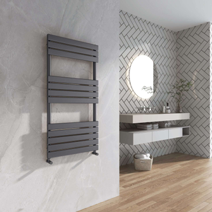 Flat Panel Gun Metal Towel Rail - GLO Pryme Range - 1200x600mm