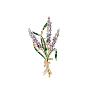 Lavender Brooch (Left)