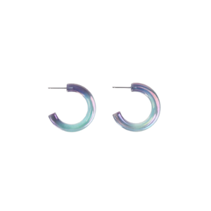 Ombre Shimmer Hoop Clear Earrings (one size)