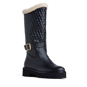 Tulsa Black Leather Platform Winter Boot (6.5 UK)