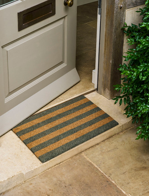 Doormat Wide Stripe- Coir, Fern, Small