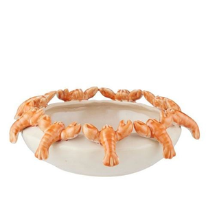 Coast To Coast - Aragosta Ceramic Bowl Ivory/Tangerine 42x14cm