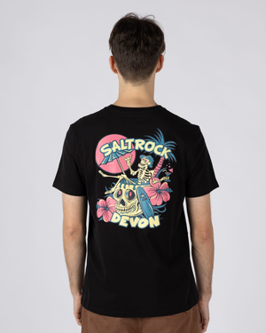 Sip “N”Dip Devon Mens Short Sleeve T-shirt in Black