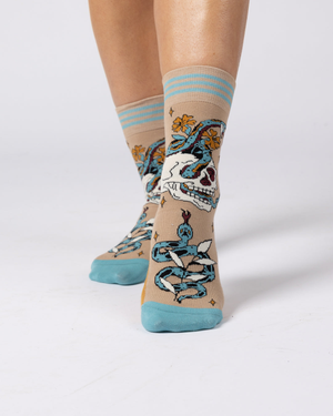 Yesterday's Youth Socks in Beige