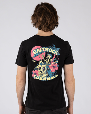 Sip “N”Dip Cornwall Mens Short Sleeve T-shirt in black