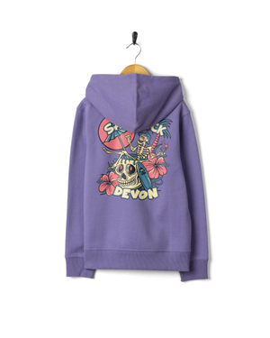 Sip “N” Dip Devon Kids Pop Hoodie in Purple