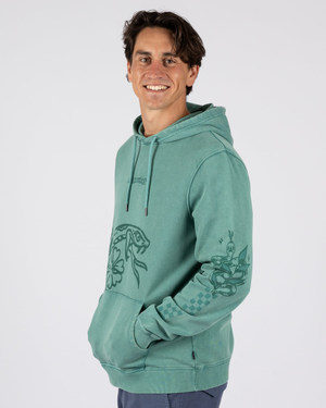Yesterday's Youth Mens Pop Hoodie in Green