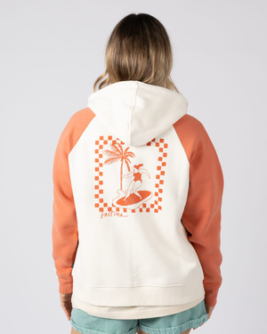 Waves For Days Women Zip Through Hoodie in Cream