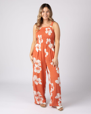 Mandaram Womens Playsuit in Light Orange