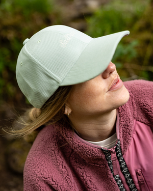 Cube Waffle Cord Cap in Light Green