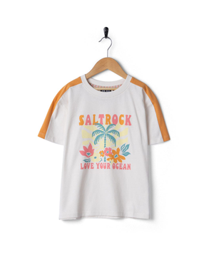 Sun Daze Kids Short Sleeve T-Shirt in Cream