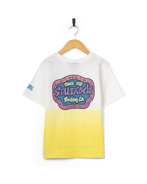 Tribe Kids Tie Dye Short Sleeve T-Shirt in White