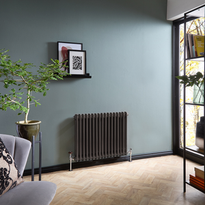 Milano Windsor - Pewter Horizontal Traditional Double Column Radiator - 600mm x 785mm