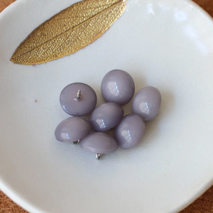 Bouton demi-sphère à queue - Gris