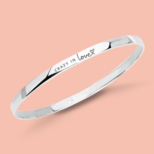Portrait Identity Silver Crazy in Love 4mm Classic Bangle