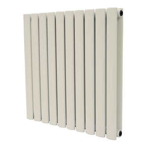 Horizontal Oval Panel Radiator – Cream – GLO Zeel
