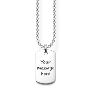Rebel at Heart Silver Dog Tag Necklace