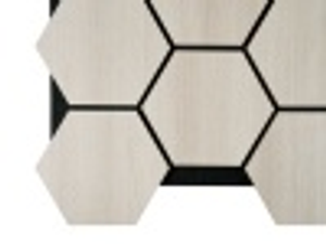 Fuse Acoustic Wooden Hexagon Wall Panel in White Oak