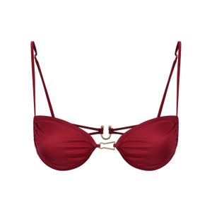 Calla Bikini Top In Cherry (XS)