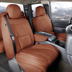 GMC Sierra Seat Covers - Custom-Fit, Comfort Leather, Easy Install - Extended Cab / Full Set / Captain Seats