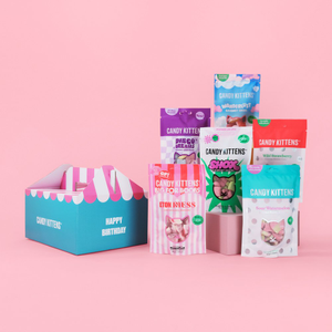Candy Kittens Happy Birthday Carry Box Of Sweets